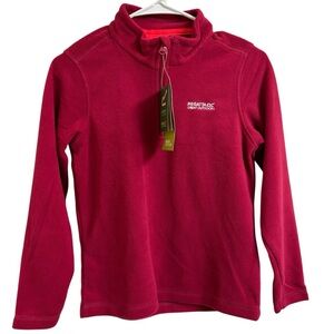 Regatta Great Outdoors Kids Size 11/12 Hot Shot II Half Zip Fleece Pullover Red